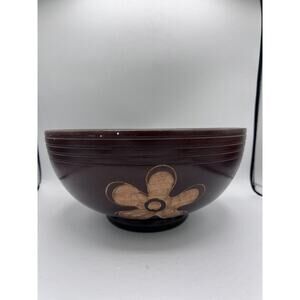 PIERRE'S PANTRY HAND CRAFTED MANGO WOOD SALAD CHIPS SERVING BOWL THAILAND 11x5